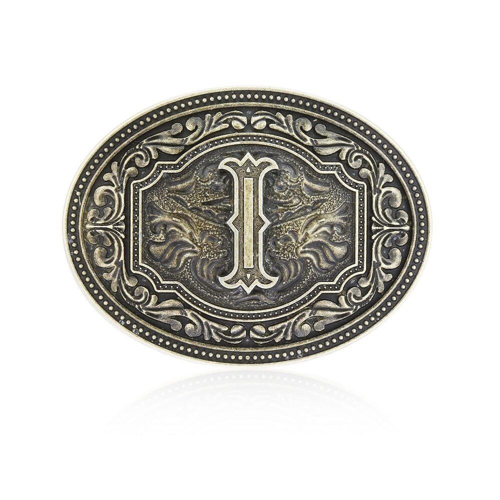 3962 Western Belt Buckle Initial Letters ABCDEFG to Z Cowboy Rodeo Large